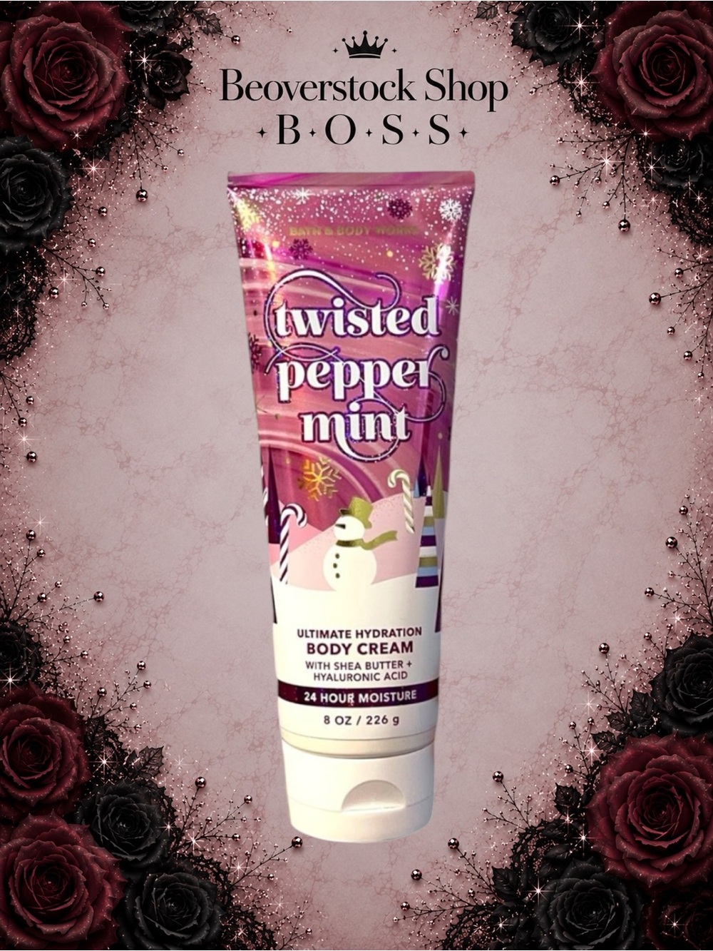 Bath and Body Works Full Size Twisted Peppermint Ultimate Hydration Body